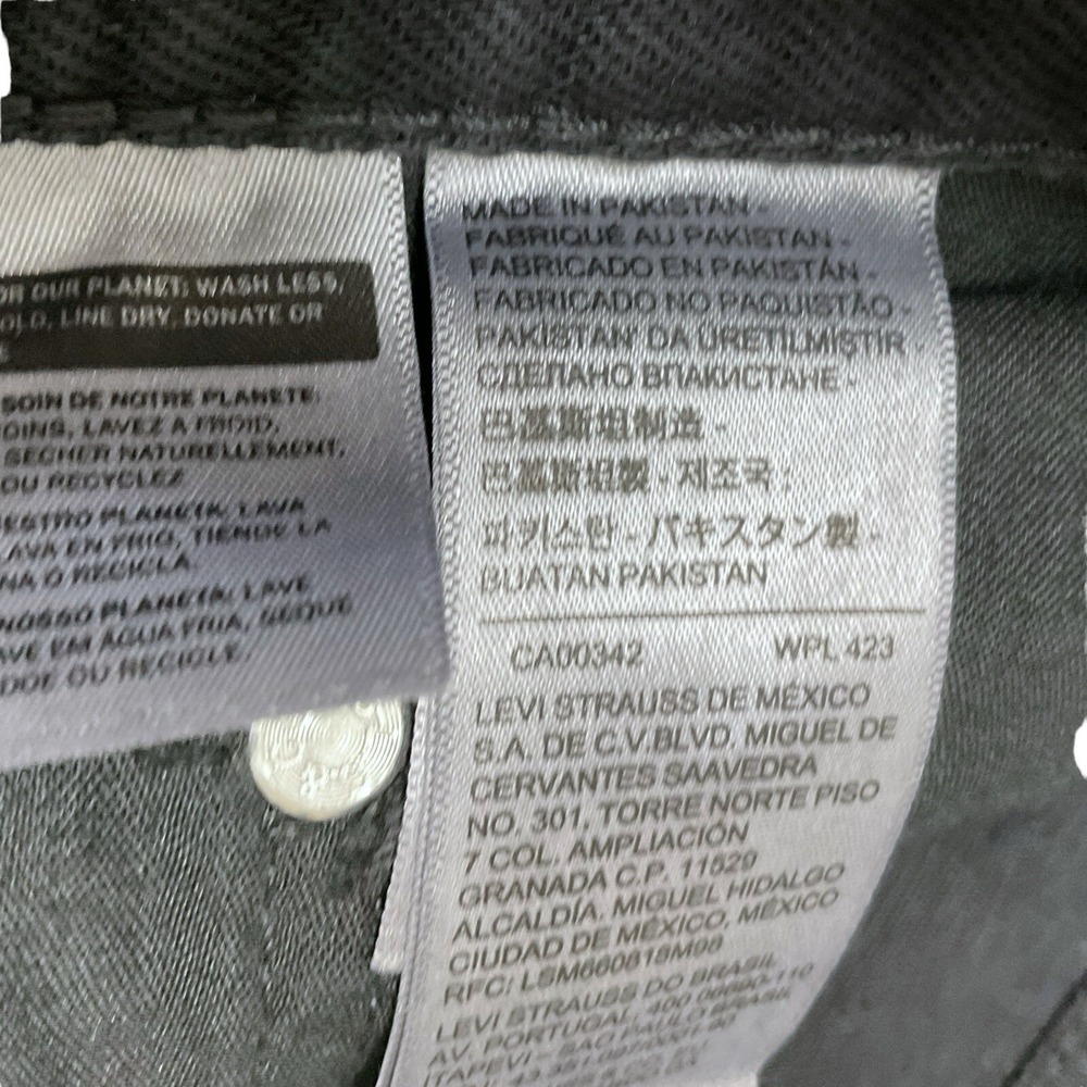 Levis Silvertab Jeans Women 28 (30x30.5) Black Ripped 94 Baggy Straight NWT - Picture 10 of 11